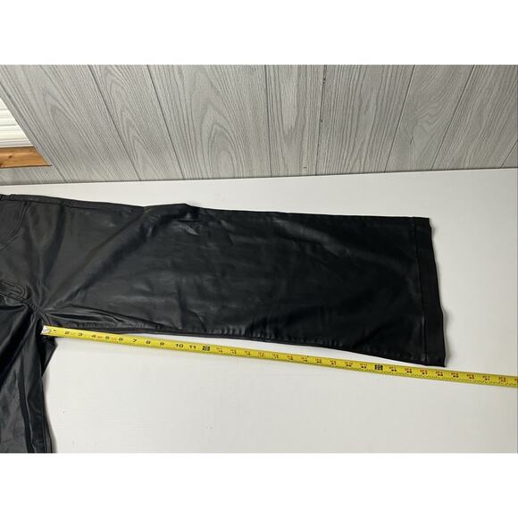 Women's 12 KUT From The Kloth Meg Ab Fab High Rise Wide Leg Black Coated Pants - Picture 14 of 15